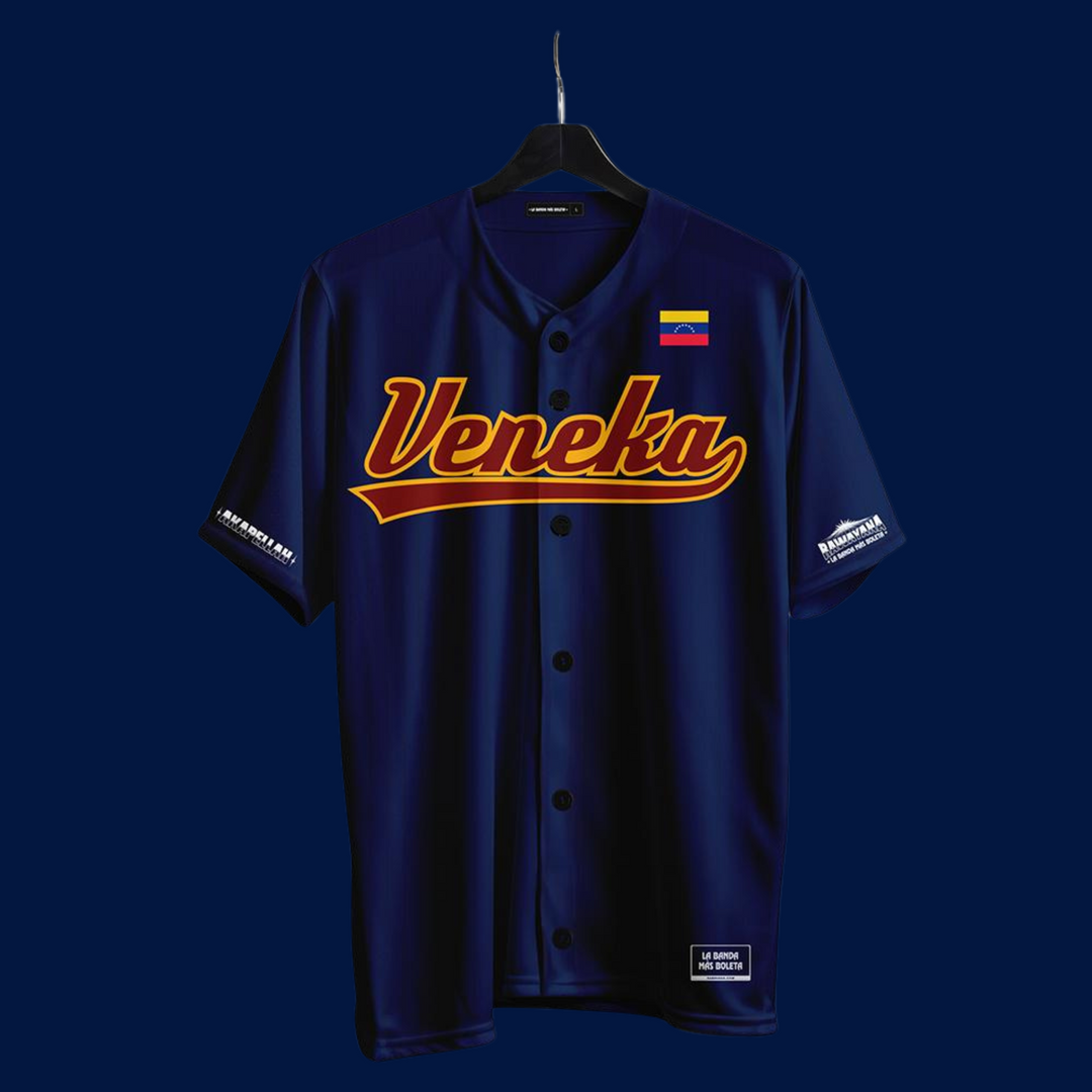 Veneka Blue Baseball Jersey